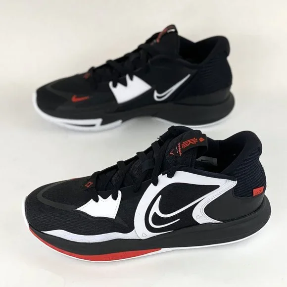 Nike Kyrie Low 5 Bred Men's Basketball Shoes Sneakers White Dominoes DJ6012 001 - Picture 3 of 12